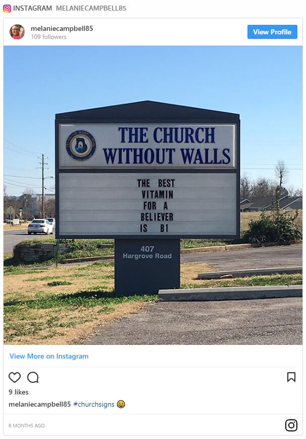 101 Funniest Church Sign Sayings