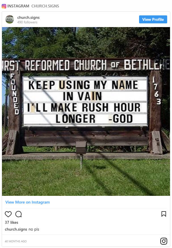 101 Funniest Church Sign Sayings