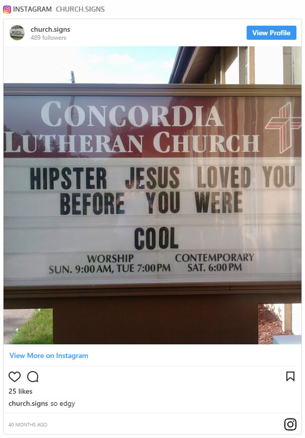 101 Funniest Church Sign Sayings
