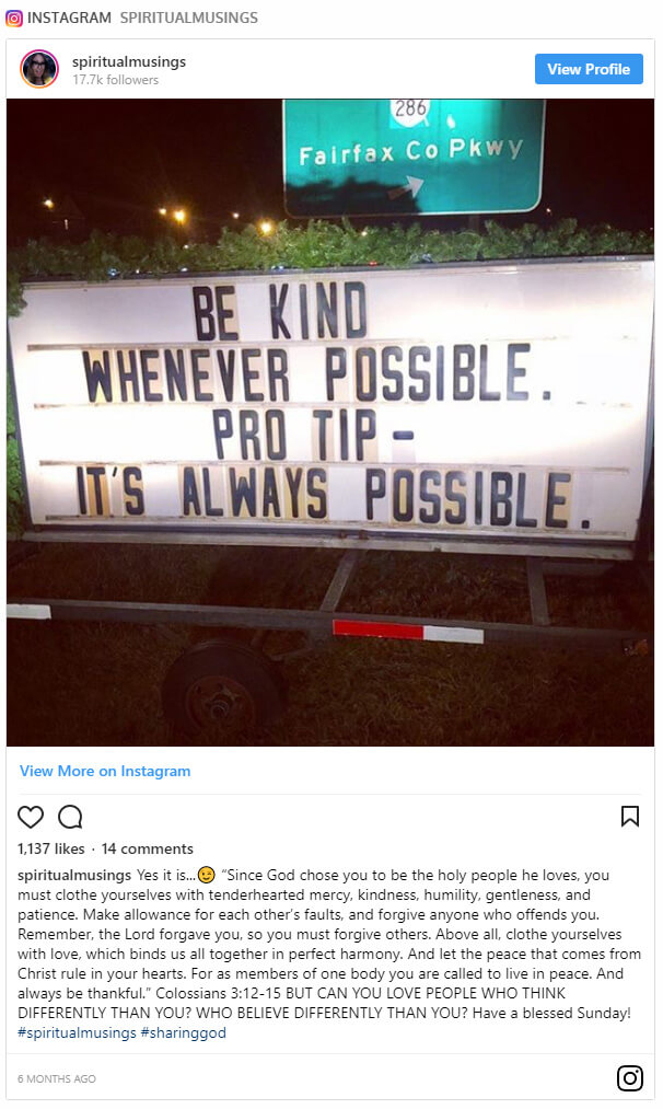 Be kind whenever possible. Pro tip – it's always possible.