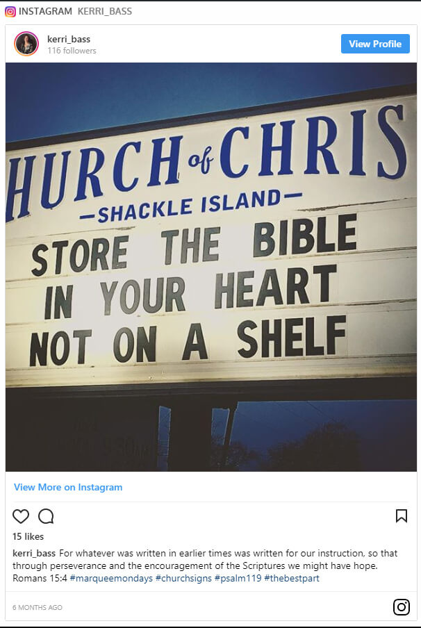 Store the Bible in your heart, not on a shelf.