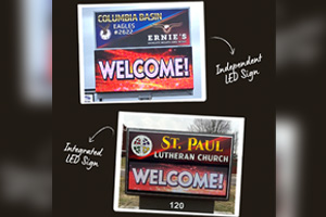 Independent vs. Integrated LED Signs