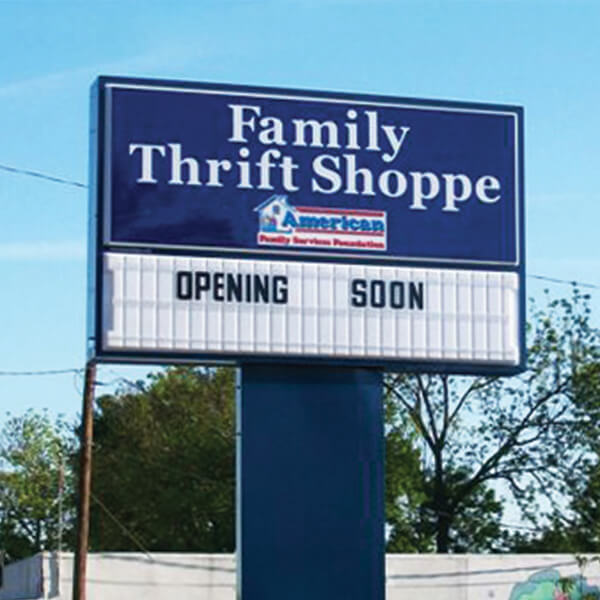 Business Sign for American Family Services Foundation