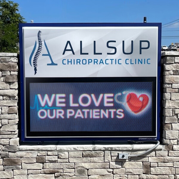 Business Sign for Allsup Chiropractic Clinic