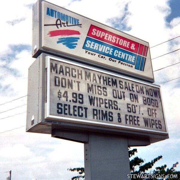 Business Sign for Automotive Art