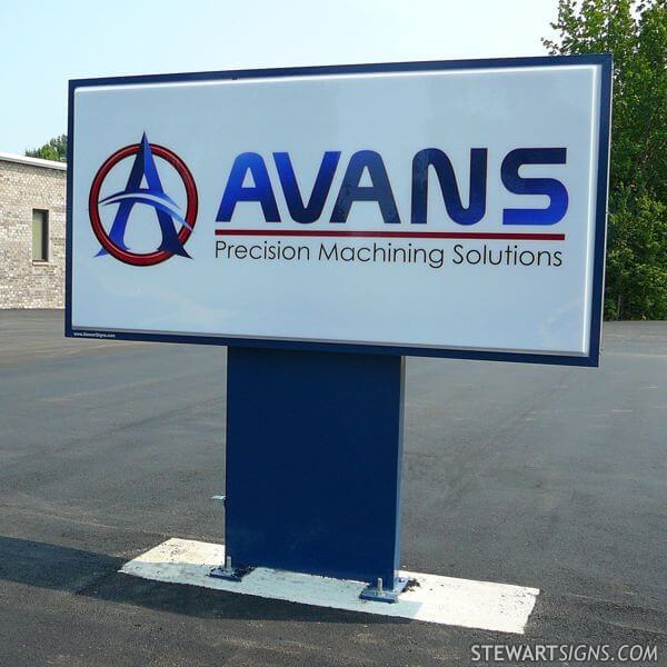 Business Sign for Avans Machine, Inc.