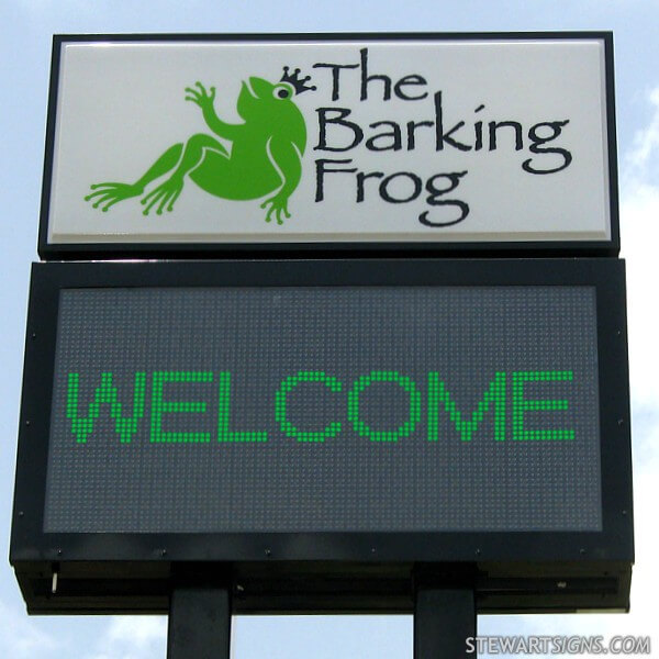 Business Sign for The Barking Frog