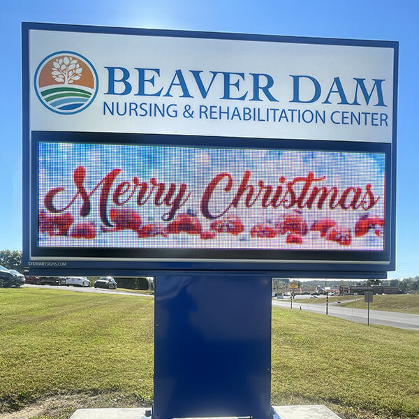 Business Sign for Beaver Dam Nursing and Rehab Center