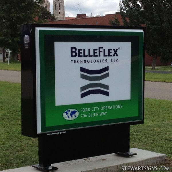 Business Sign for Belleflex Technologies