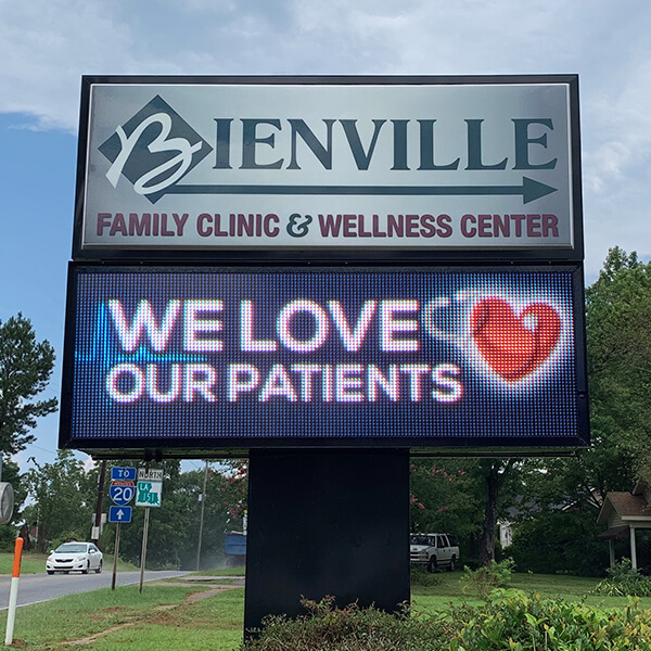 Business Sign for Bienville Family Clinic