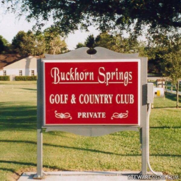 Business Sign for Buckhorn Springs Golf & Country Club