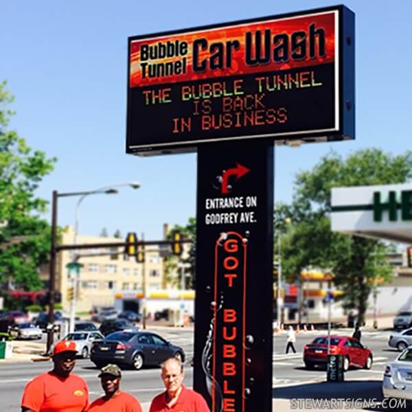 Business Sign for Bubble Tunnel Car Wash