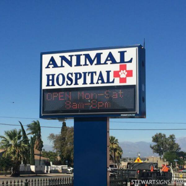 Business Sign for Corona Community Veterinary Hospital