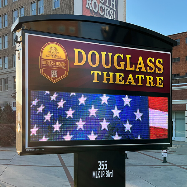 Business Sign for Douglass Theatre