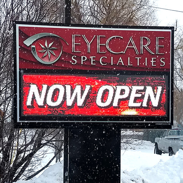 Business Sign for Eyecare Specialties