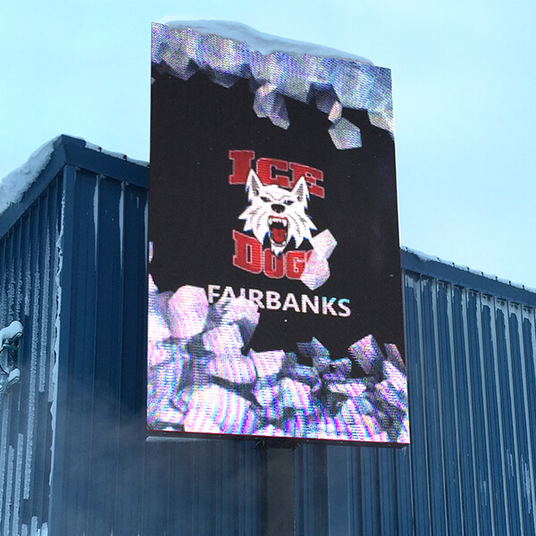 Business Sign for Fairbanks Hockey Hall of Fame / Big Dipper Ice Arena