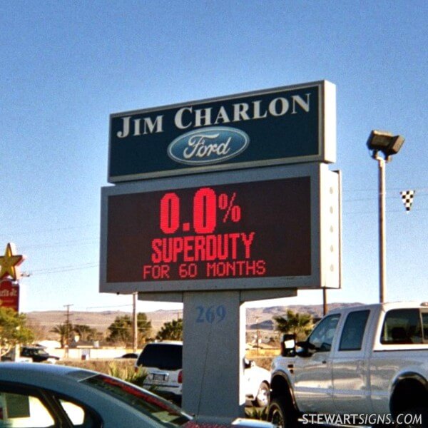Business Sign for Jim Charlon Ford