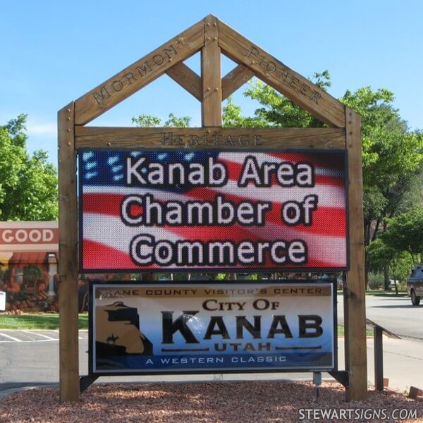 Business Sign for Kanab Area Chamber of Commerce