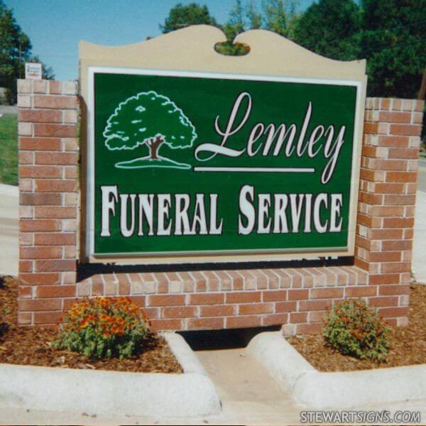 Business Sign for Lemley Funeral Service