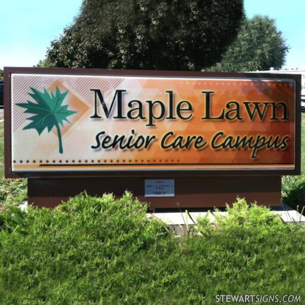 Church Sign for Maplelawn Nursing Home