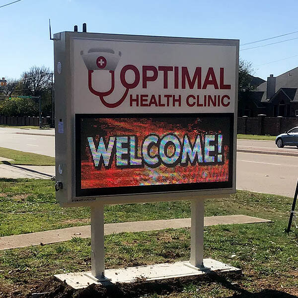 Business Sign for Optimal Health Clinic