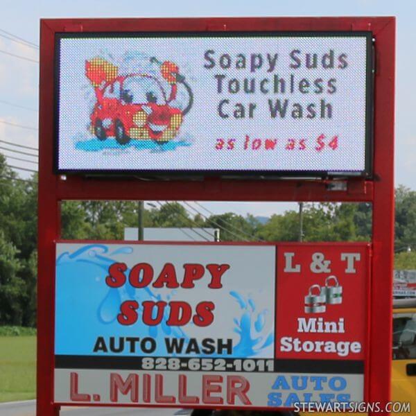 Business Sign for Soapy Suds Car Wash