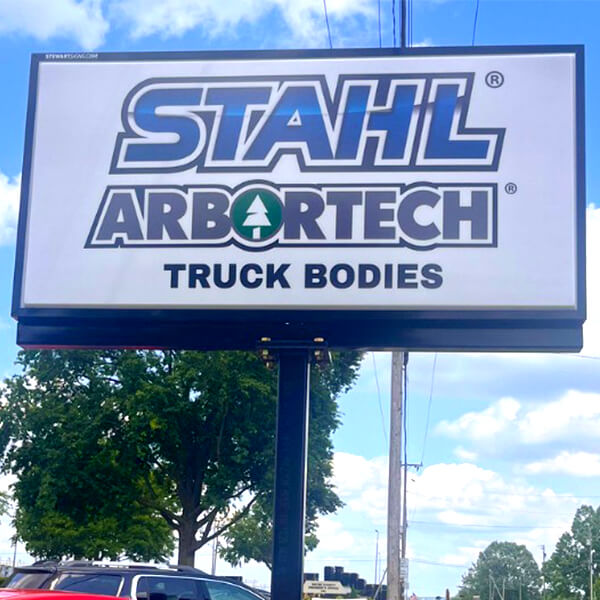 Business Sign for Stahl Arbortech Truck Bodies