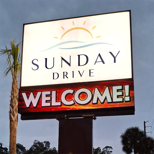 Business Sign for Sunday Drive