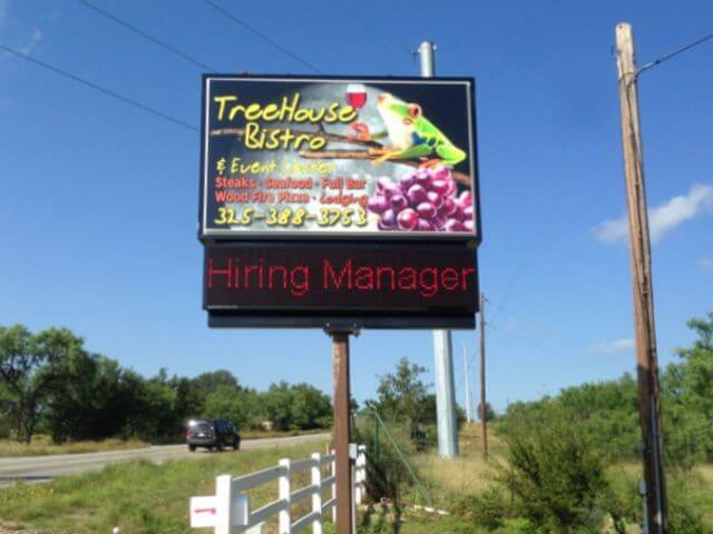 Business Sign for Treehouse Bistro