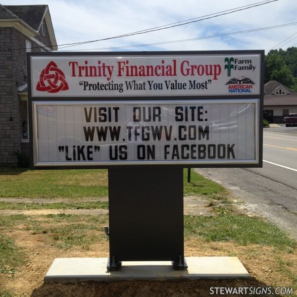 Business Sign for Trinity Financial Group