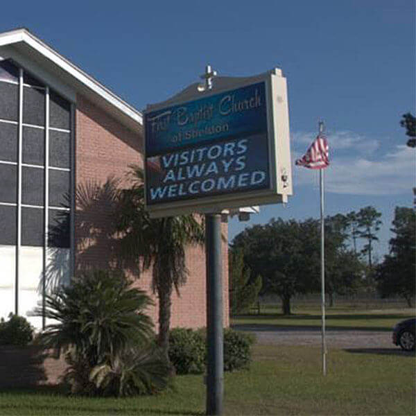 Church Sign for First Baptist Church of Sheldon
