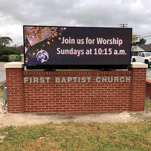 Church Sign for First Baptist Church