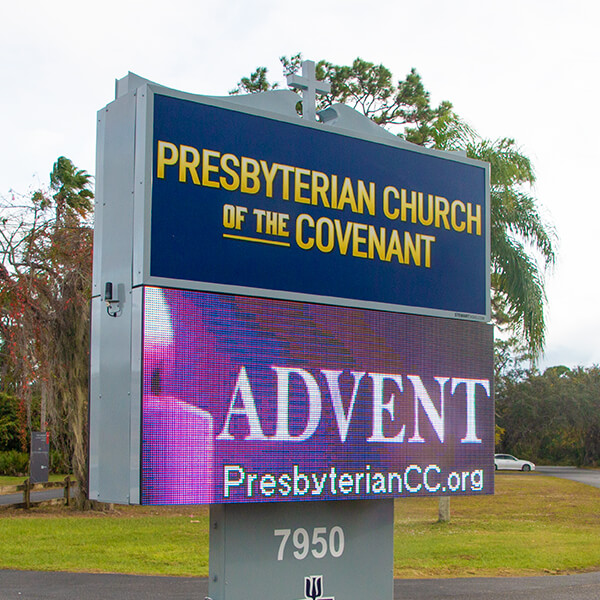 Church Sign for Presbyterian Church of the Covenant