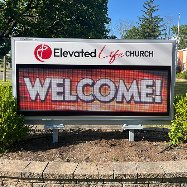 Church Sign for Abundant Life Worship Center of Whippany