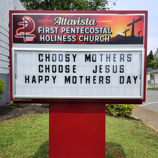 Church Sign for Altavista First Pentecostal Holiness Church