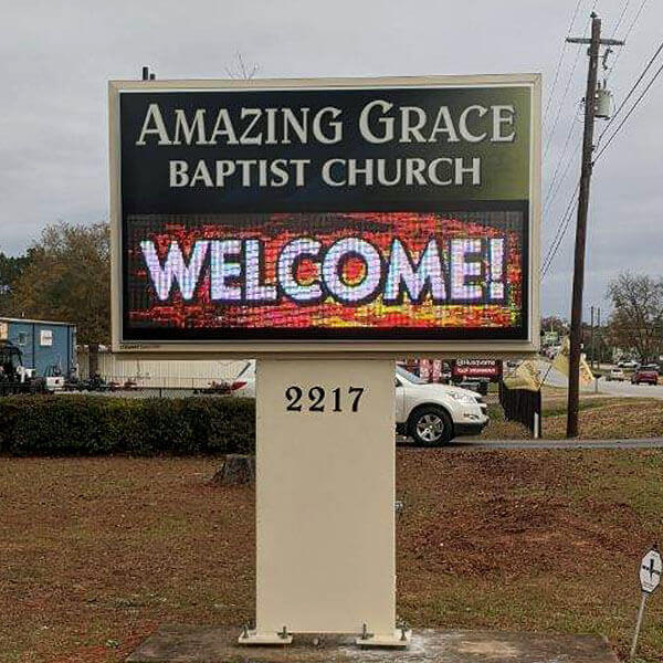 Church Sign for Amazing Grace Baptist Church