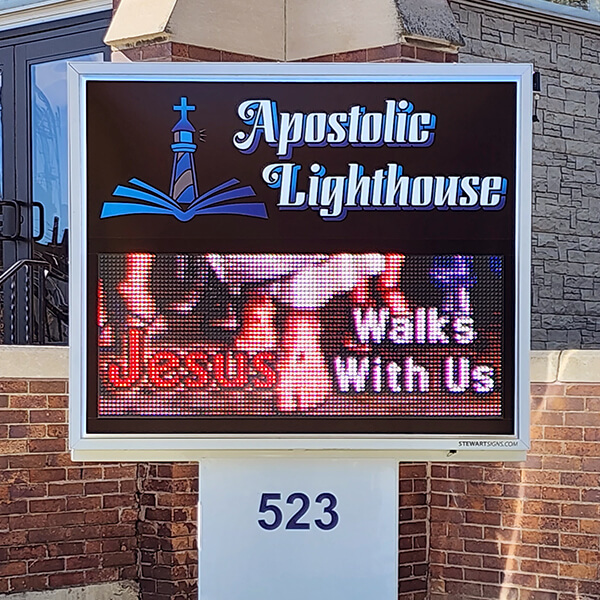 Church Sign for Apostolic Lighthouse Upc