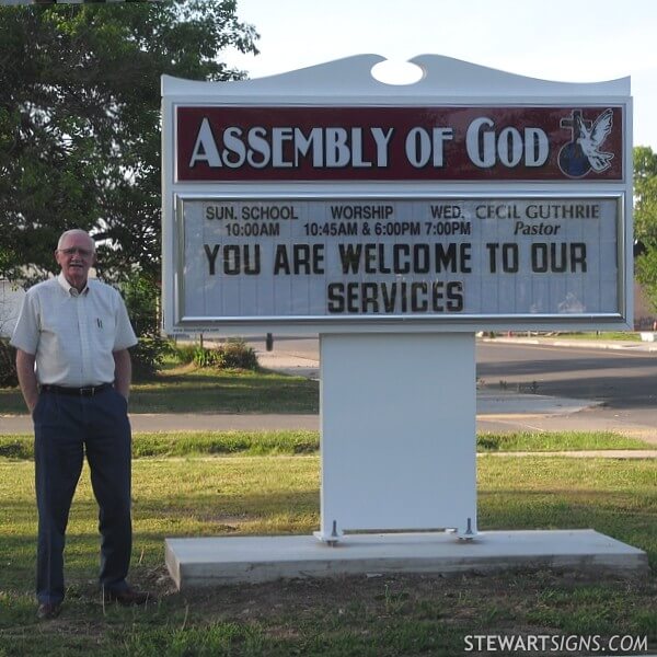 Church Sign for Assembly of God