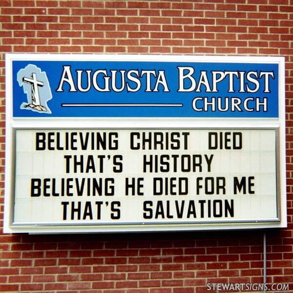 Church Sign for Augusta Baptist Church