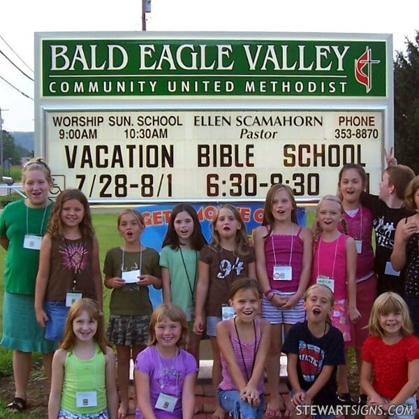 Church Sign for Bald Eagle Valley Community UMC