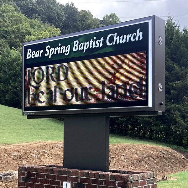 Church Sign for Bear Spring Baptist Church