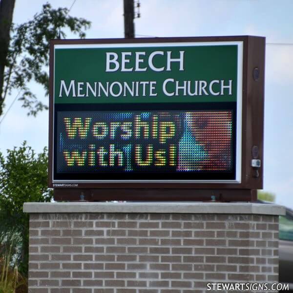 Church Sign for Beech Mennonite Church