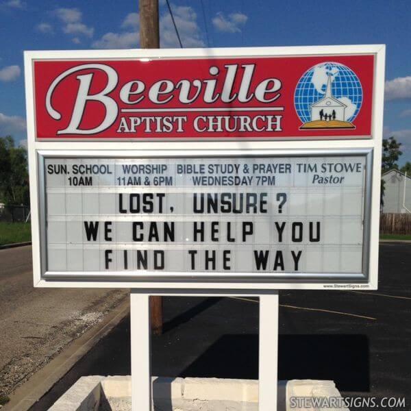 Church Sign for Beeville Baptist Church