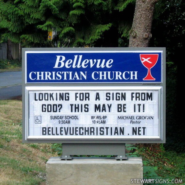 Church Sign for Bellevue Christian Church