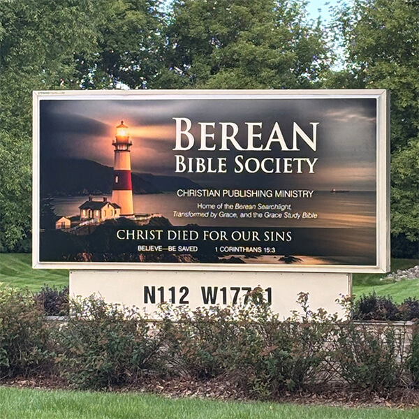 Church Sign for Berean Bible Society