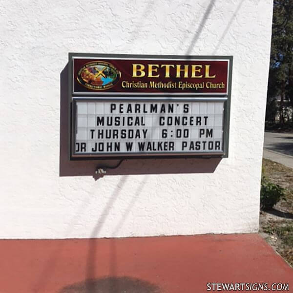 Church Sign for Bethel Christian Methodist Episcopal Church