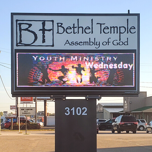 Church Sign for Bethel Temple Assembly of God