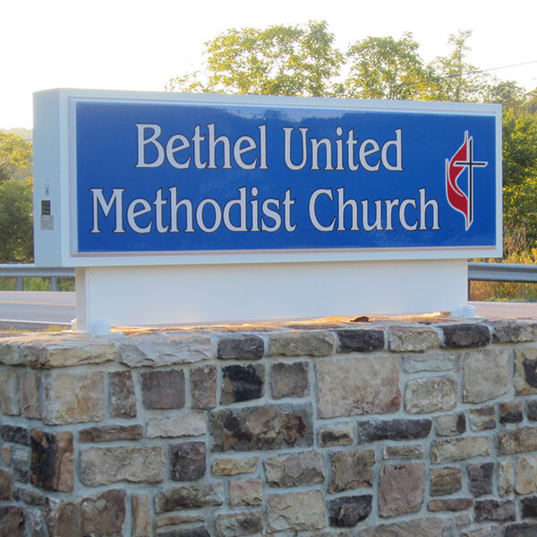 Church Sign for Bethel United Methodist Church