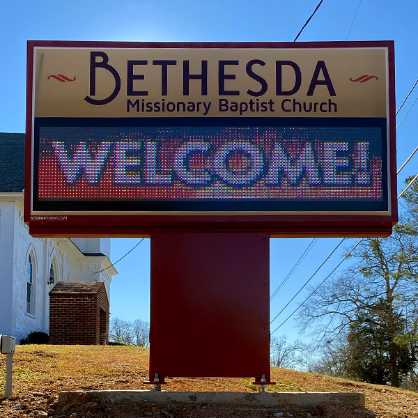 Church Sign for Bethesda Missionary Baptist Church