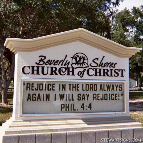 Church Sign for Beverly Shores Church of Christ